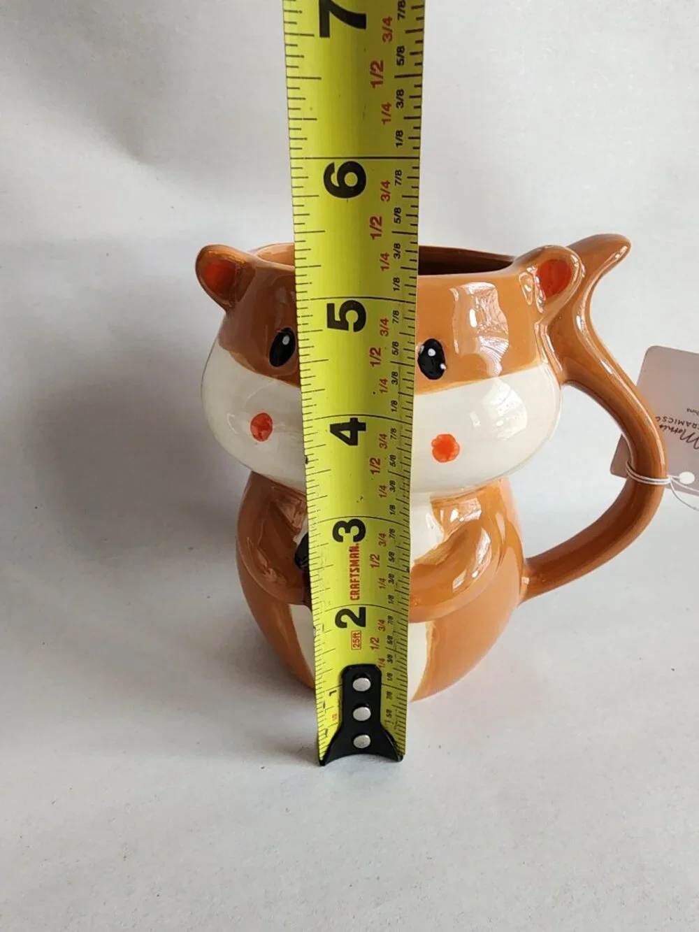Sunday Morning Ceramics 3D Fox Artisanal Mug 18 oz New With Tag